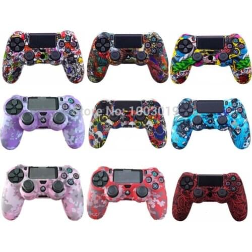 Camouflage Camo Silicone Cover Skin Case for Sony PlayStation Dualshock 4 PS4 Pro Slim Controller