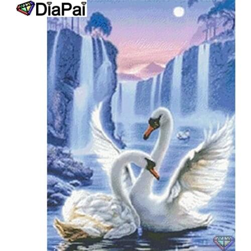 DIAPAI 5D DIY Diamond Painting 100% Full Square/Round Drill "Goose waterfall" Diamond Embroidery Cross Stitch 3D Decor A22358