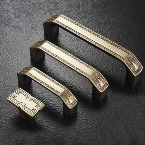 Copper new Chinese cabinet door handle household wardrobe drawer wine cabinet handle household hardware door handle