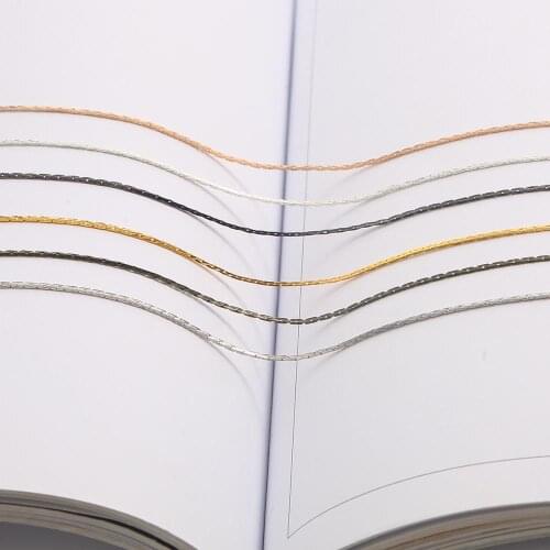 0.8mm Copper Wire Chain Necklace Chains Link for Jewelry Making Tail Extender Chain DIY Necklace Connector Supplies