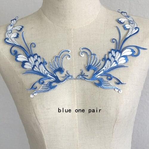 Chinese Style Phoenix Embroidery Cloth Decal Patch Clothes Decoration Accessories Self-adhesive DIY