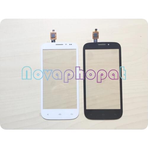 Novaphopat 4.5 inch Black/White Touchscreen For FLY IQ4404 Touch Screen Digitizer Sensor Panel Screen Replacement + tracking