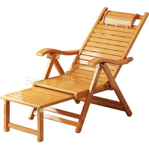 Office home lazy nap Bamboo Chair Recliner summer folding chair lunch break chair cool chair