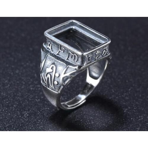11*15mm 925 STERLING SILVER men Semi Mount Bases Blanks base blank Pad ring Setting wedding jewelry findings diy A4972