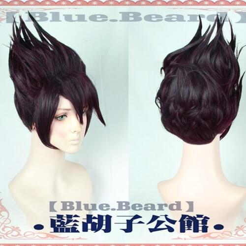 New Danganronpa Momota Cosplay Wig Dark Purple Halloween Costume Wigs ( need styled with yourself) + wig cap