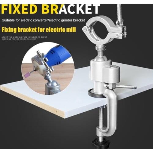 Mini Electric Drill Stand Angle Grinder Holder Bracket Multifunctional 360 Degree Rotating Clamp-on Table Bench Vise