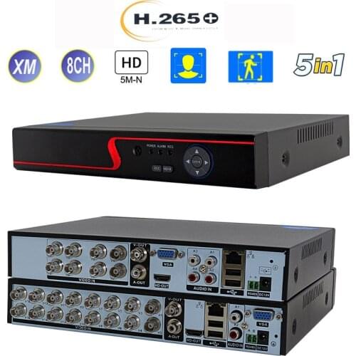 8CH 16CH H.265+ DVR 5M-N 4MP 1080P CCTV Video Recorder For AHD CVBS Analog Wifi IP Camera Onvif DVR For CCTV Security System