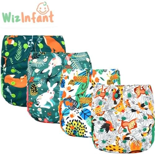 WizInfant 2pcs/lot Eco-Friendly Big XL Cloth Diaper Cover for Baby 2 Years and Older, Adjustable Diaper Washable Cloth Nappy