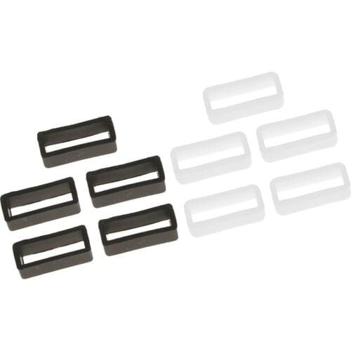 10x Silicone Watch Strap Buckle Band Keeper Hoop Loop Holder Retainer Rings