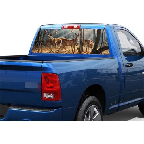 147x46cm DEER FAMILY Decal Vinyl Graphic Decal Tint Sticker Rear Windshield Car Sticker