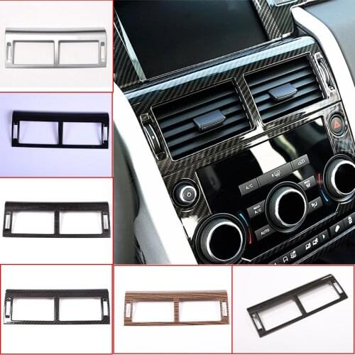 Carbon Fiber For Land Rover Discovery Sport 2015 2016 2017 2018 ABS Center Console AC Vent Outlet Trim Car Accessories