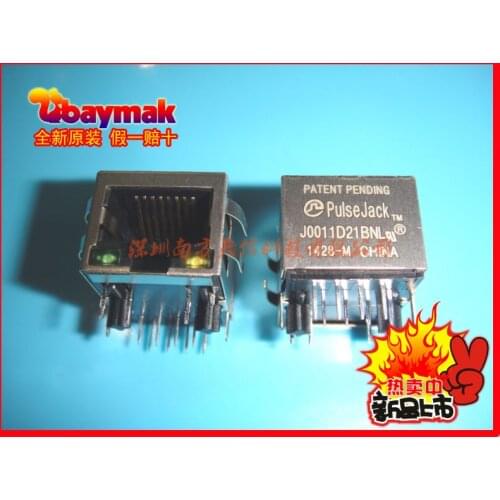 Free shipping J0011D21BNL RJ45 network transformer with lamp fittings PULSE 100%New original