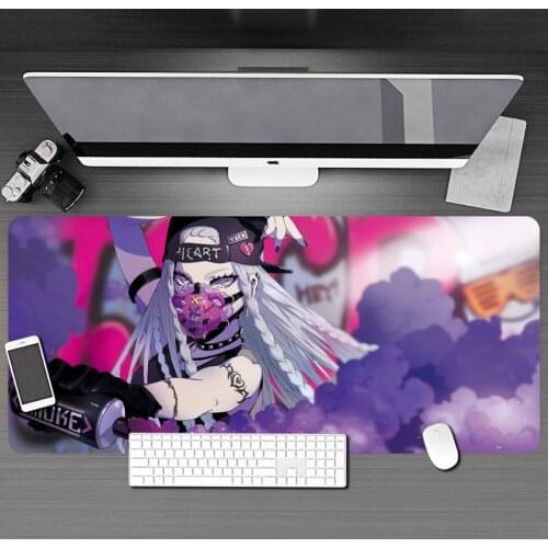 Large Anime Girl Pattern Game mousepad Mousepad HD Printing Computer Gamers Lock Edge Mouse Pad XXL90x40cm Keyboard PC Desk Pad