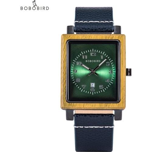Reloj BOBO BIRD Men Womens Watches 2020 Top Brand Leather Strap Quartz Wristwatch Male Clock Couple Gift Watch relogio feminino