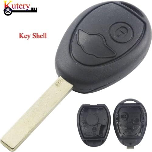 Kutery 10pcs/Lot Remote Car Key Shell For BMW Mini One Cooper R50 R53 1Button Replacement Key Case Fob Cover With Uncut Blade