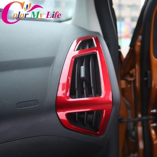 Color My Life Car Interior Front Air Vent Protection Trim Air Conditioning Decoration Sticker for Ford Focus 3 4 MK3 MK4 2012