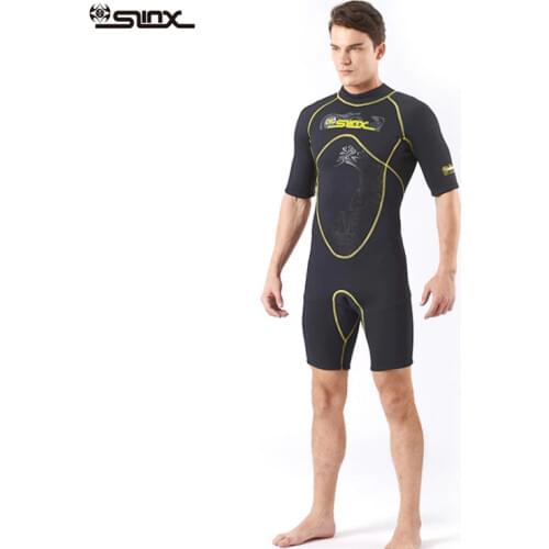 Men 3MM Keep Warm Diving Suit Sunblock One-Piece Short Sleeve Wetsuit Neoprene Scuba Anti UV Winter Swim Surf Wetsuit