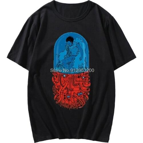 Japanese Anime 90s Akira Synthwave Tshirt Short Sleeve Spring Summer Men Hip Hop Casual T-shirt Man Hipster Loose Style T Shirt