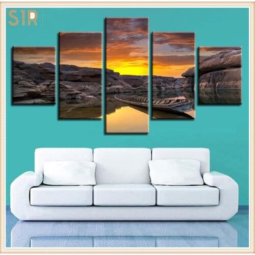 Beautiful Scenery HD Printed 5 Piece Canvas Art Scenery Painting Wall Pictures for Living Room Home Decor Anime Poster Wall Art