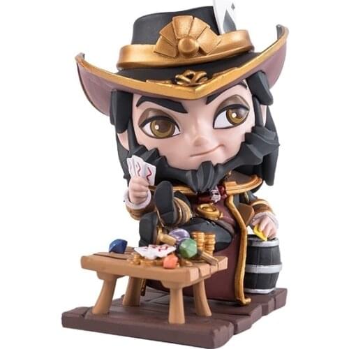 LoL League of Legends Twisted Fate Anime Games Peripheral Model Toys Ornaments Collectibles 15Cm Cute Cartoon Character Model