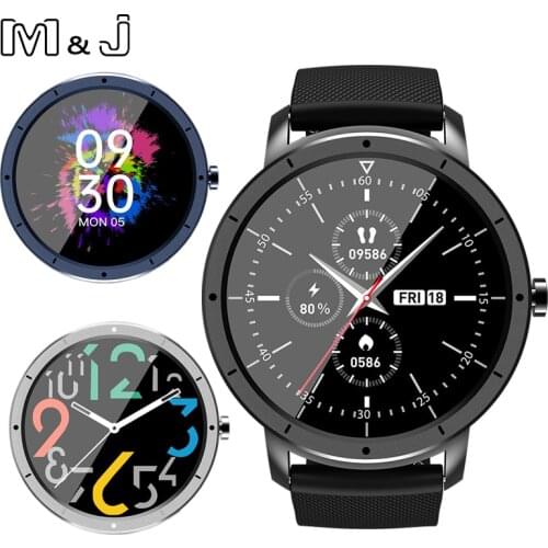 M&J HW21 Smart Watch Metal Bluetooth Heart Rate Monitor Fitness Band Music Control Full Screen Womens mens watches for huawei