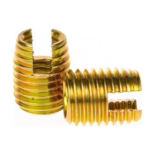 M2 M2.5 M3 M4 M5 M6 M8 steel with zinc self tapping threaded insert 302 Slotted Wire Thread Repair Insert, Screw Bushing