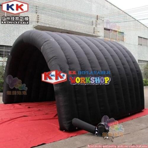 Inflatable Tunnel Tent, Commercial Use Inflatable Black Dome Tent K0414