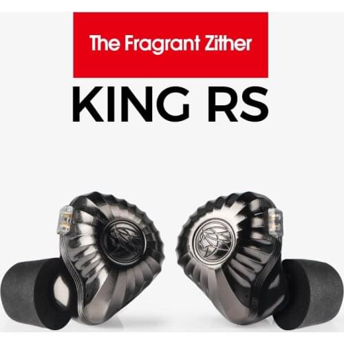 TFZ KING RS Dynamic Monitor In Ear Headphones HIFI Ear Back Noise Reduction Music Earphones Gold Diaphragm IEMS Detachable Cable