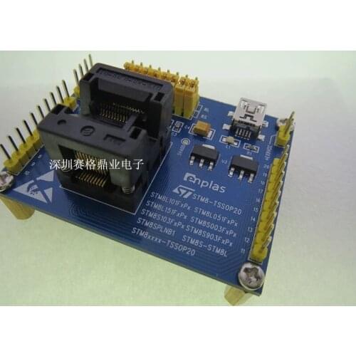 Original ST IC Test Seat STM8S103F STM8S903F Burning Programm STM8SPLNB1 STM8S TSSOP20 Socket Adapter