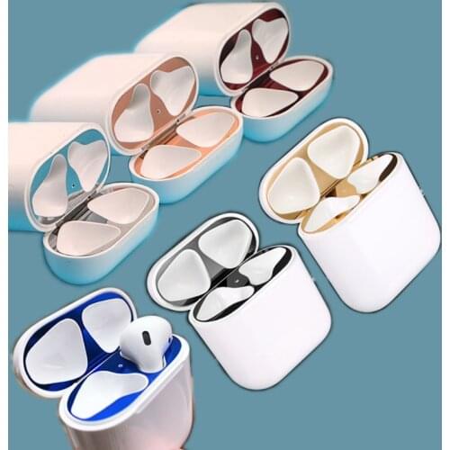 Anti-dust Metal Guard Protective Film For Apple Airpods Case Cover Dust-proof Protective Sticker Skin for Air Pods Accessories