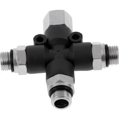 1/8" Airbrush Air Hose Manifold Splitter - 3 Male Outlets & 1 Female Inlet