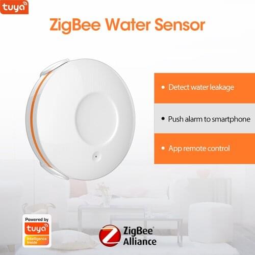 Tuya Zigbee Water Leak Sensor , Water Level Monitor, Wireless Zigbee Smart Home Water Leakage Detector , Flooding Detector Alarm
