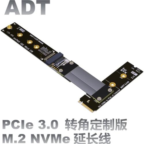 M.2 NVMe SSD extension cord for 90 degrees supports pci-e 3.0 x4 full speed High speed transmission The official quality goods