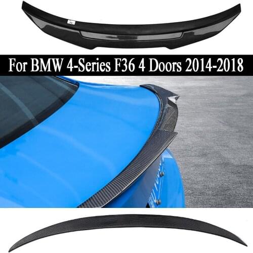 Car Carbon Fiber Rear Wing Trunk Lid Spoiler Wing For BMW 4-Series F36 4 Doors 2014 2015 2016 2017 2018