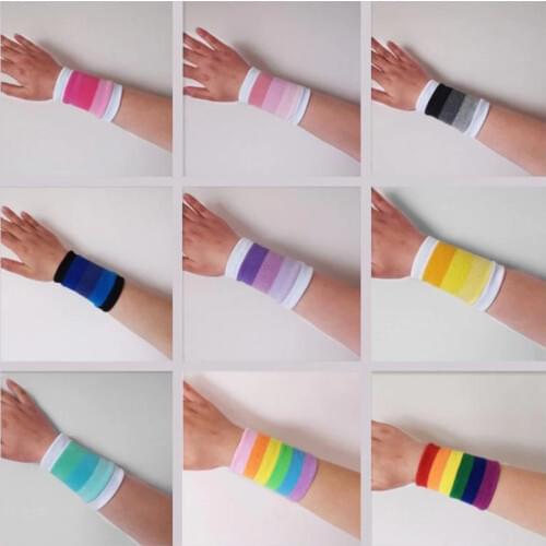 1PCS Cotton Wrist Support Wristbands Sport Sweatband Hand Band Sweat Wrist Support Brace Wraps Guards Gym volleyball TSLM1