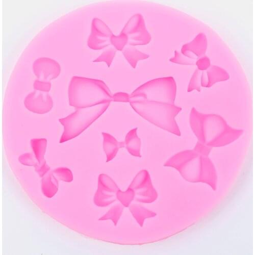 Bowknot Shape fondant cake silicone mold for polymer clay molds kitchen baking chocolate pastry candy Clay making decoration