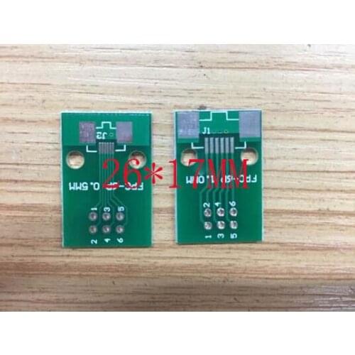 Free shipping 100PC FPC 6PIN adapter board FFC TO 2.54 dip TFT LCD panel 1mm 0.5mm pitch double sided PCB