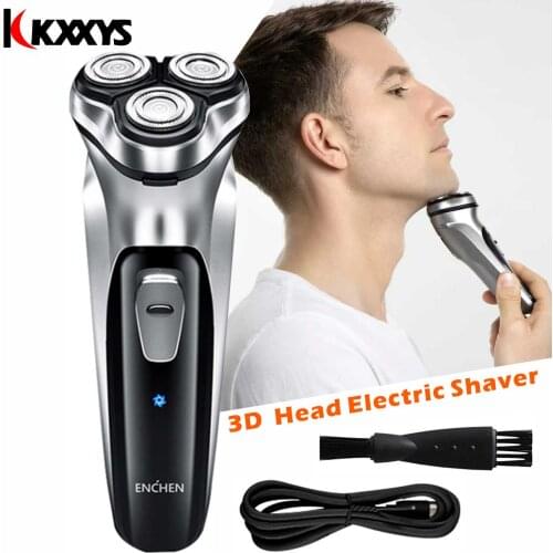 3D Enchen Electric Shaver Mens Razor Beard Trimmer Type-C USB Rechargeable Floating blade Washable Sideburns