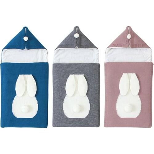 Baby Stroller Footmuff Sleeping Bag Knitted Envelopes Autumn Winter Sleepsack Q9QB
