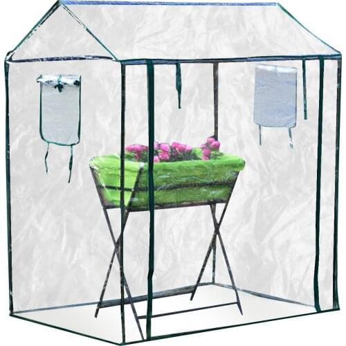 Flower Greenhouse Mini Garden Greenhouse With Shelves Waterproof Cover Warm Shed #W0
