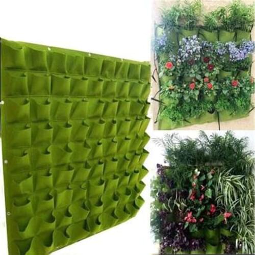 Home Decoration Planting Bags Pockets Green Wall Hanging Grow Planter Pot Garden Accessories