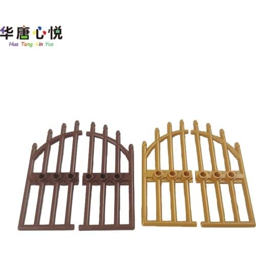 MOC City Furniture Series 42448 4x7 Fence Gate Iron Grid Gates Assemble DIY Parts Toys For Kids Plastic Cities Building Blocks