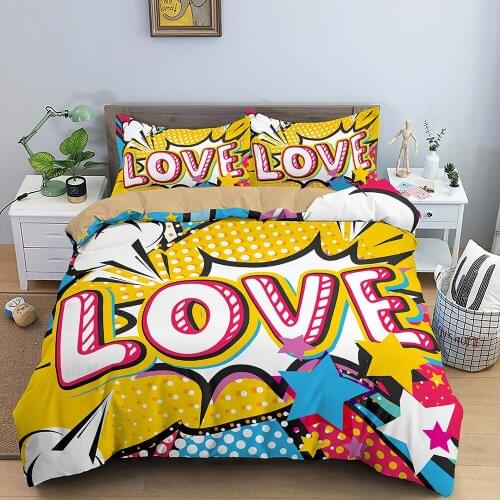 Cartoon Graffiti Bedding Set for Baby Kids Child Crib Duvet Cover Set & Pillowcase Niños Quilt Cover No Sheet No Filler Inside