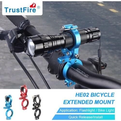 TrustFire HE02 Bike Mount Cycling Mountain Bike Handlebar Mount Cycling Stem Extender Holder Set for Bike Light, Flashlight
