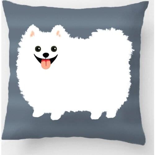 Cute White Pomeranian Wedding Decorative Cushion Cover Pillow Case Customize Gift High-Quility By Lvsure For Car Sofa Pillowcase