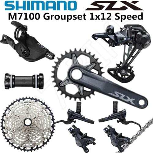 SHIMANO DEORE SLX M7100 Groupset 32T 34T 36T 170 175mm Crankset Mountain Bike Groupset 1x12-Speed 10-51T M7100 Rear Derailleur