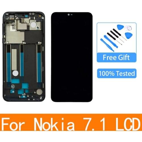 Original For Nokia 7.1 LCD Display Touch Panel Screen For Nokia 7.1 5.84" LCD Digitizer Replacement Spare Repair Parts