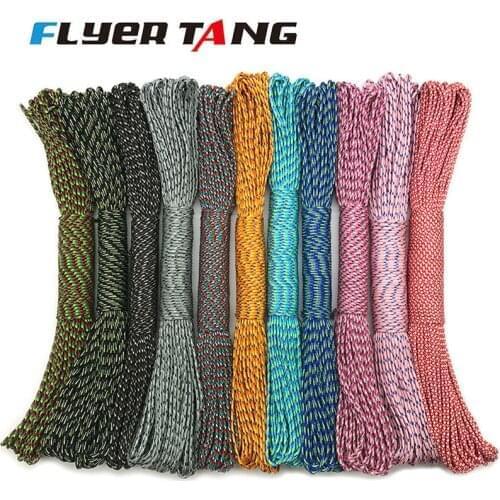 100 Colors Paracord 2mm 100 FT,50FT One Stand Cores Paracord Rope for Survival Parachute Cord Lanyard Tent Rope Hiking Camping