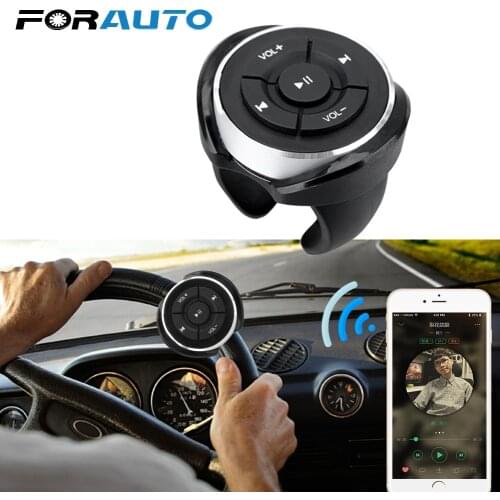 FORAUTO Car Steering Wheel Wireless Remote Controls For IOS Android Phone Tablet Motorcycle Bike Bluetooth Media Volume Button