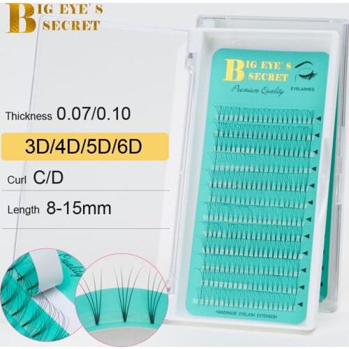 Big Eyes Secret Luxury Lashes Extension Faux Mink Premade Russian Volume False Lashes Pre Made Volume Fans Eyelash Extension
